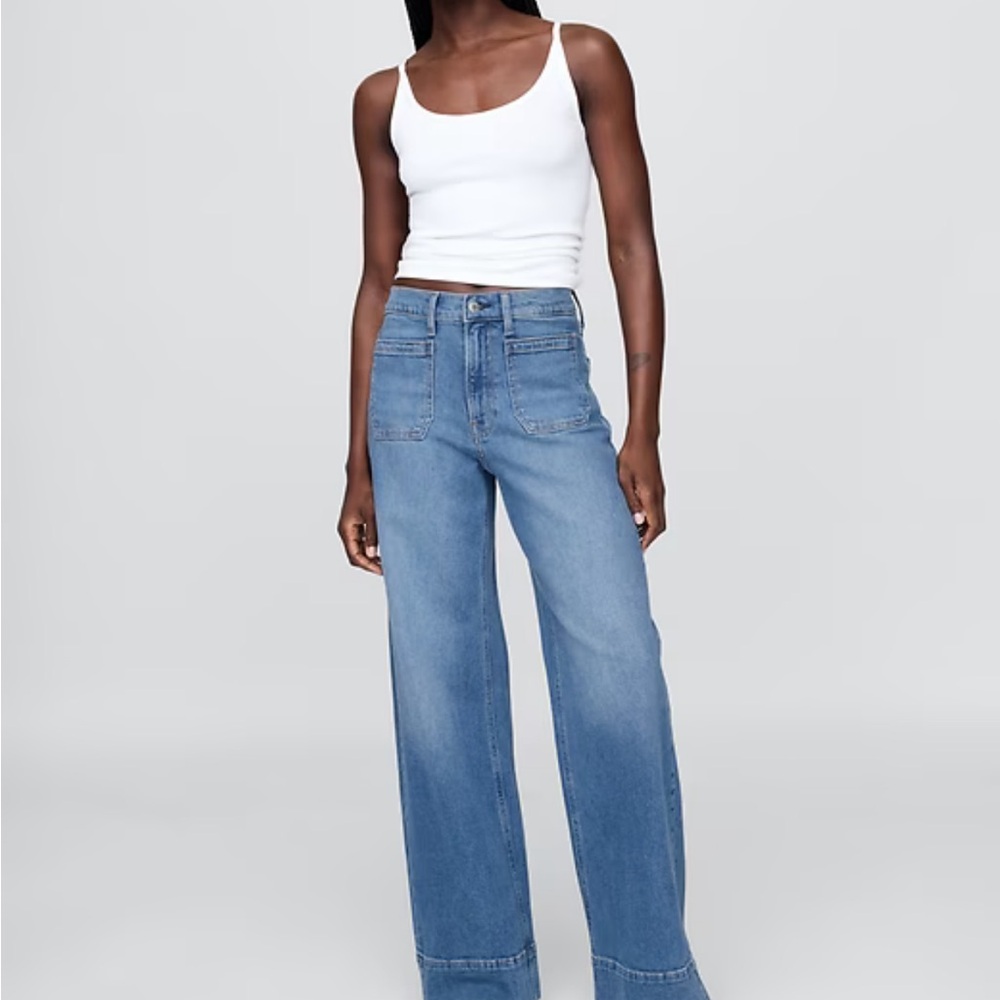 GAP High Rise Stride Wide-Leg jeans